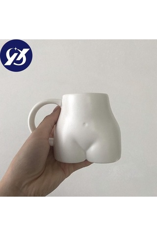 Createtech Bej Ins Fun Yaratıcı Seramik Kahve Kupa Bej