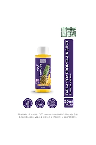 Tarla 1932 Bromelain Shot Ananaslı İçecek 50 Ml X 10 Adet