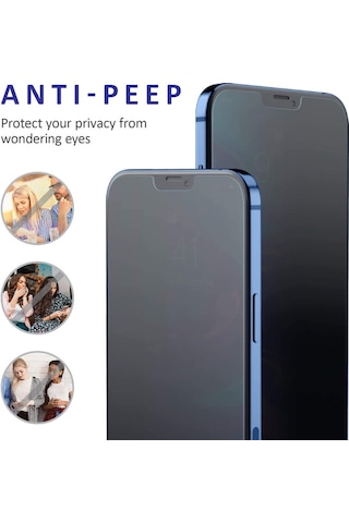 For Apple Uyumlu iPhone 11 Pro - X - Xs 5.8" Logis Full-screen Privacy Mat Görünmez Hayalet