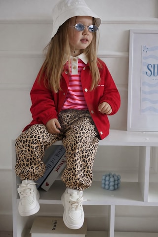 Minigimin Cicileri Leopar Desenli Kız Çocuk Kot Pantolon - Leopar Diğer