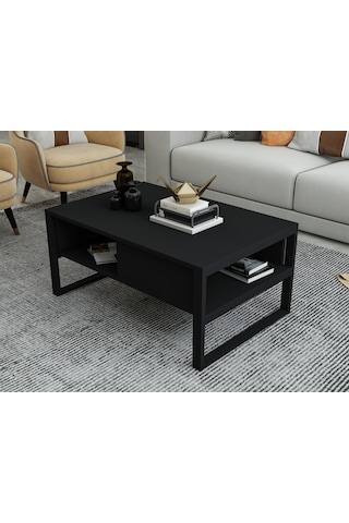 İsti Metal Ahşap Orta Sehpa