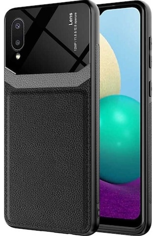 Galaxy A02 Kılıf Zore Emiks Kapak Siyah