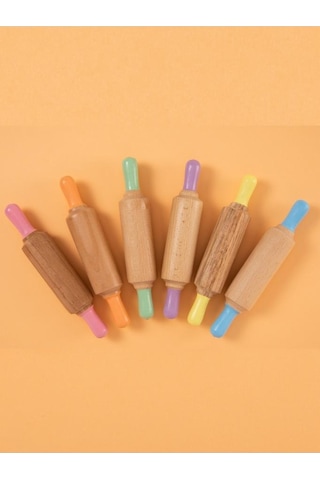 Childgen Mini Ahşap Merdane Pastel Pembe