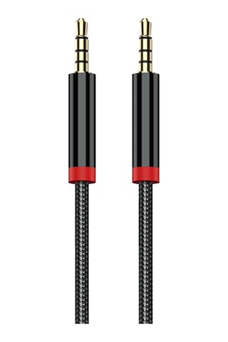 Lexroo Au-707 Örgü Tasarımlı Aux Audio Kablo 3.5mm 1m - Beyaz