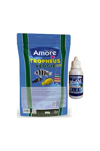 Tropheus Veggie Chips 860gr Spirulina Akvaryum Balık Yemi +Contra