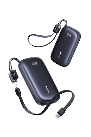 Baseus Enerfill Fc21 Qpow3 Ultra Dijital Göstergeli Powerbank 20.000 Mah 22.5w - Siyah Siyah