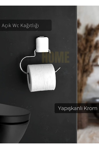 Jet's Home Paslanmaz Kapaksız Tuvalet Kağıdı Askılığı Wc Kağıtlık Tutucu Krom Krom