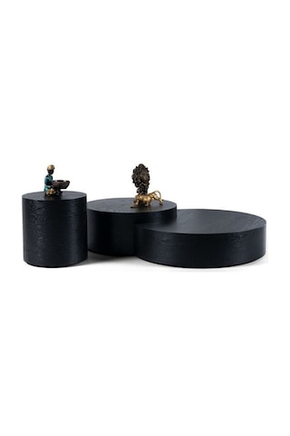 Walnut Orta Sehpa Takımı Siyah