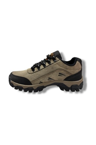 Wanderfull 3007-26 Deri Bağcıklı Outdoor Erkek Ayakkabı Vizon Siyah Vizon