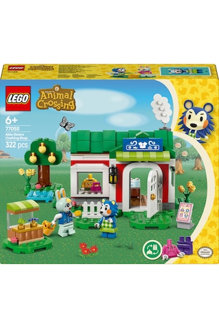 LEGO® Animal Crossing™ Able Sisters Giyim Mağazası 77055 - 6 Yaş ve Üzeri Çocuklar için Yaratıcı Oyuncak Yapım Seti (322 Parça)