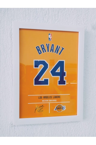 21x30 Cm Kobe Bryant Nba Forma Tasarımlı Poster Tablo 2 Mm Camlı