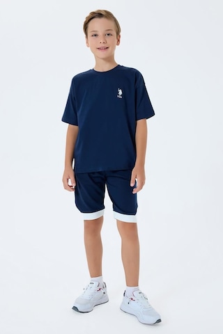 U.S. Polo Assn. Erkek Çocuk 2 Li Bermuda T-şhirt Takım Lacivert-2297 Lacivert