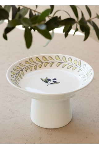 The Mia Olivos Ayaklı Servis Tabağı 20 Cm Çok Renkli
