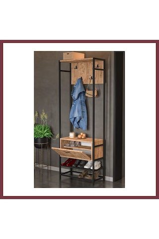 Storeşahin Metal Portmanto Kahverengi 180 Cm Shn0720