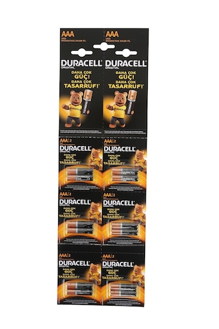 Duracell LR03/MN2400 Kartela AAA İnce Kalem Pil 12'li