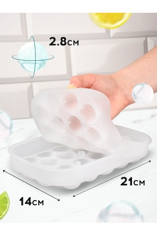 Sılıhome Kapaklı Silikon Buz Kalıbı 458114952 Beyaz