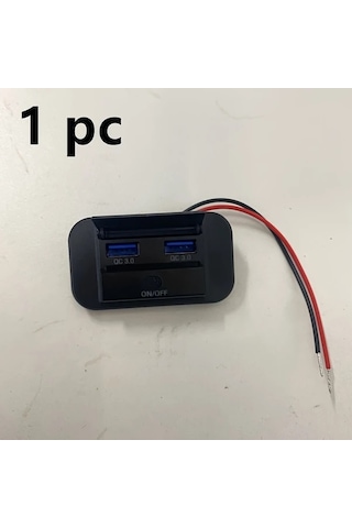 Honeybeeshop 1 Bilgisayar 12v Rv Anahtarlı Hızlı Şarj Qc3.0 Usb Portlu Duvar Montaj Panosu Araba Karavan Deniz Teknesi Otobüs Motosiklet Kamyon Golf Arabası Şarj Adaptörü