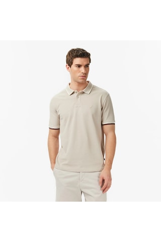 Nautica Regular Fit Polo Yaka Erkek T-shirt K65354t Bej