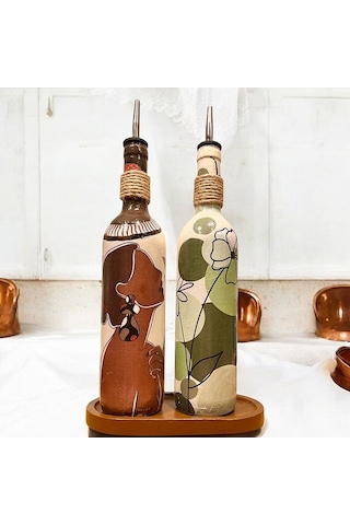 Küpeli Yerli Kadın Ve Bohem Desenli Özel Tasarım Yağdanlık-sirkel