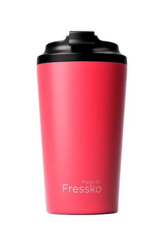 Made By Fressko Grande Boy Paslanmaz Çelik Çift Duvar Yeniden Kullanılabilir Kahve Bardağı, Termos, Yalıtımlı Termal Kupa, 475 Ml Watermelon - Karpuz Kiremit