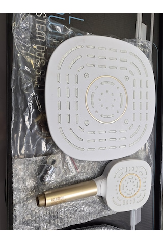 Diamond Coral White Gold Tepe Duş Seti Altın