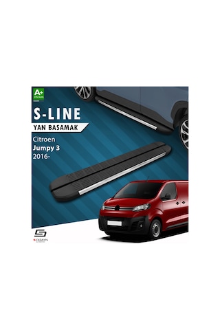 S-dizayn Citroen Jumpy 3 Uzun Şase S-line Krom Yan Basamak 243 Cm 2016 Üzeri A+ Kalite