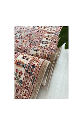 Alize Vintage Otantik Desen Salon Halısı Saçaklı Dekoratif Bej Halı Bej