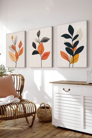 Artavessa Dekoratif 3 Parça Kanvas Tablo - 3CNVS21