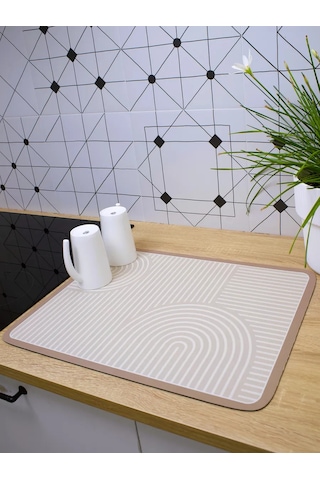 Kenıka 40x50 Emici Nano Bulaşık Kurutma Matı 428238564 Bej