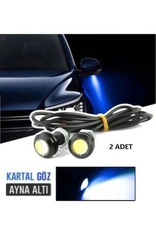 Oto Motto Ayna Altı Led Ayna Altı Cob Aydınlatma Led Eagle Eye 2 Adet Beyaz Sağ Sol Takım