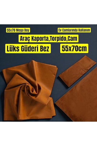 Technow Araç Lüks Güderi Bez Oto Cam Ve Kaporta Torpido Temizleme Araba Kurulama Bezi 50x70 Cm