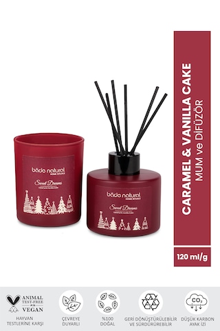 Sweet Dreams Caramel & Vanilla Cake Soya Mumu Çubuklu Oda Kokusu