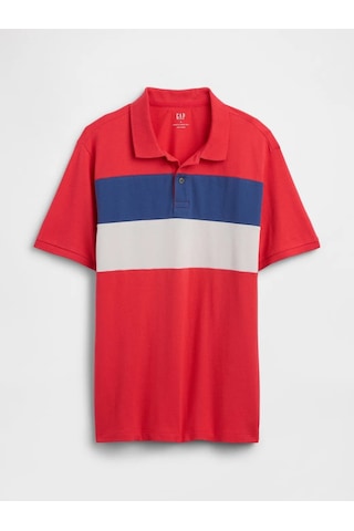 Gap V-stretch Pıque Polo - Novelty Mavi