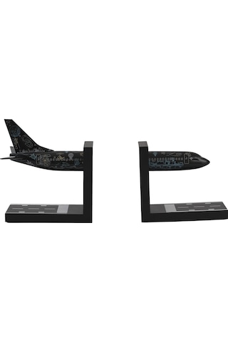 Zekupp Boeing 737-800 1/100 Ölçek Siyah Desenli Kitap Tutucu