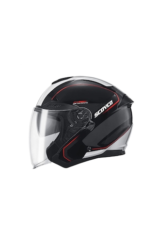 Scoyco Of-669 Shuttle Güneş Vizörlü Açık Yarım Kask Beyaz - Siyah