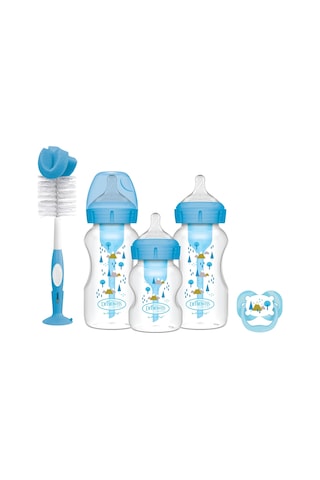 Dr Brown's Geniş Ağız Anti Kolik Options+ Pp Biberon Seti Mavi