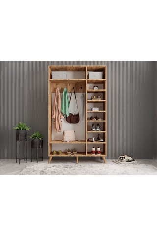 Robe Membran 3 Kapaklı Portmanto Montaj Dahil Çam Beyaz 120 Cm