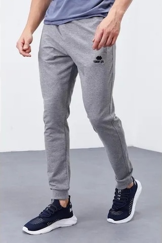 Tommy Life 84343 Cep Fermuarlı Gri Melanj Erkek Eşofman Altı-84343 Gri