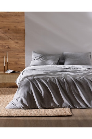 Madame Coco Nuage Tek Kişilik %100 Pamuk İpliği Boyalı Nevresim Takımı - Antrasit Gri