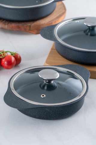 Camille Grey 6 Parça Döküm Sahan Set