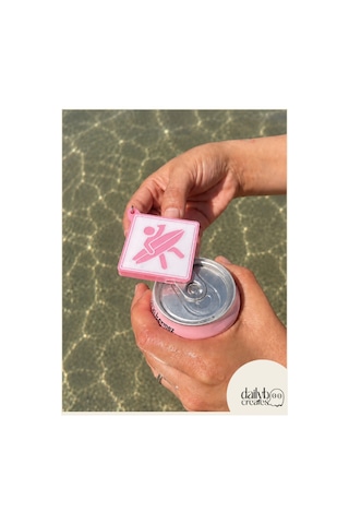 Paddle Board Charm Anahtarlık -summer Vibes Figürlü Çanta Aksesuarı-kutu İçecek Açacaklı Anahtarlık-3d Dekoratif Baskı-pembe Pembe