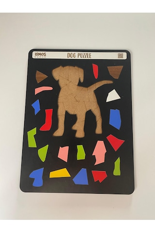 Dog Sevimli Köpek Çocuklara Özel Yapboz Tablo