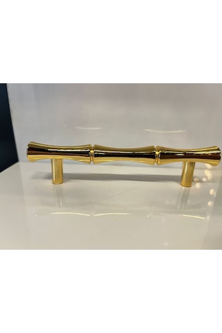 Lüx Bambu Metal Kulp 96mm Altın Dolap Kapak Modern Çekmece Mobilya Tv Ünite Komidin Vestiyer Gold Altın