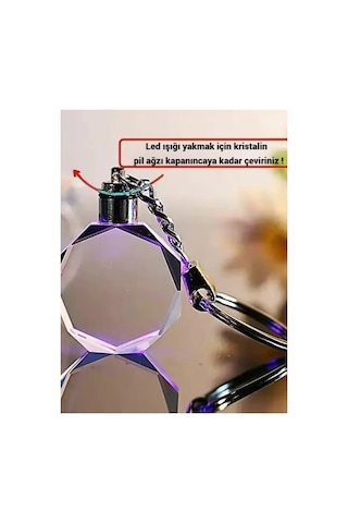 Renk Değiştiren Samanyolu Tasarımlı Kristal Anahtarlık