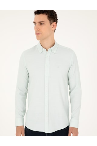 Pierre Cardin Erkek Çağla Gömlek Desenli 50291042-vr016 Çağla