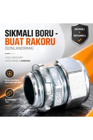 Sıkmalı Boru - Buat Rakoru Sonlandırma 1" İnç -5 Adet