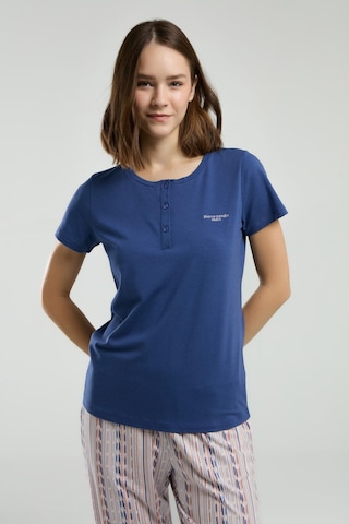 Pierre Cardin Kadın Mavi Pijama Takımı Pc8956-s-v1 Mavi