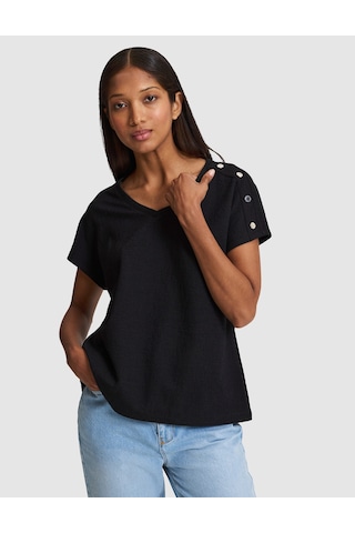 Pierre Cardin Kadın Siyah Tişört 50323604-vr046