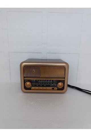 Nostaljik Radyo Klasik Radyo Bluetooth Hoparlör Usb-tf Çalar Ses Bombası Şarjlı Radyo - Kahverengi-