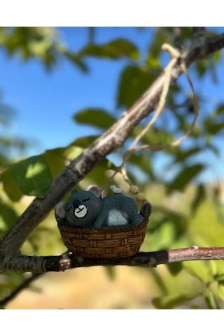 Sevimli Sallanan Koala 10x7 Cm, Bahçe Balkon Süsü, Duvar Dekorasyon Ürünleri Sevimli Dekor 1 Adet